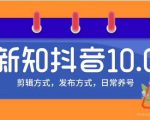 新知短视频培训10.0抖音课程:剪辑方式,日常养号,爆过的频视如何处理还能继续爆-赚金金-技能学习分享