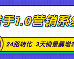 猎手1.0营销系统,从0到1,营销实战课,24路转化秘诀3天销量暴增20倍-赚金金-技能学习分享