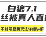 白狼敢死队最新抖音课程:蚕丝被真人直播不封号豆荚(dou+)玩法详细讲解-赚金金-技能学习分享