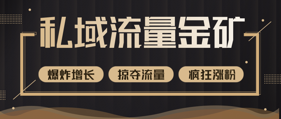 价值2200元私域流量的金矿，循环获取各大媒体精准流量，无限复制网红的精准流量！-赚金金-技能学习分享
