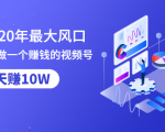 抓住2020年最大风口,小白也能做一个赚钱视频号,12天赚10W(赠送爆款拆解)-赚金金-技能学习分享