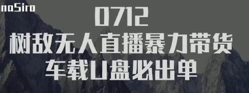 树敌‮习研‬社抖音无人直播暴力带货车载U盘必出单，单号单日产出300纯利润-赚金金-技能学习分享
