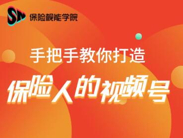 保险视能学院：手把手教你打造保险人的视频号【视频课程】-赚金金-技能学习分享