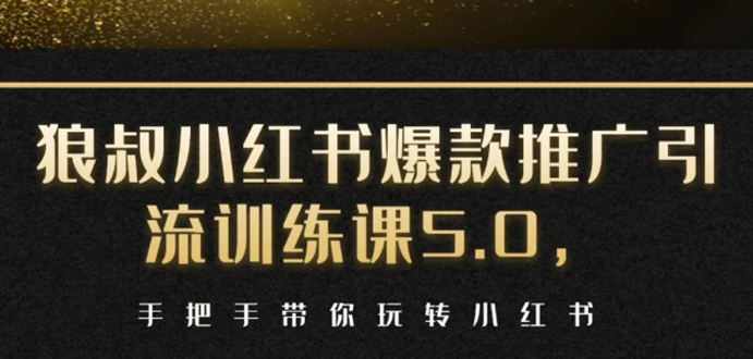 小红书爆款推广引流训练课5.0，手把手带你玩转小红书（17节实操视频+话术）-赚金金-技能学习分享