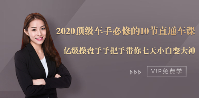 2020顶级车手必修的10节直通车课：亿级操盘手手把手带你七天小白变大神-赚金金-技能学习分享