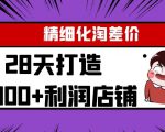Yl精细化淘差价28天打造10000+利润店铺，精细化选品项目（附软件）-赚金金-技能学习分享