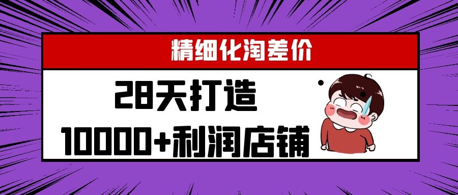 Yl精细化淘差价28天打造10000+利润店铺，精细化选品项目（附软件）-赚金金-技能学习分享