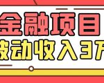 Yl老师最新金融项目,一部手机即可操作,每天只需一小时,轻松做到被动收入3万-赚金金-技能学习分享