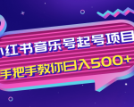 小红书音乐号起号项目,批量操作自行引流变现,手把手教你日入500+-赚金金-技能学习分享
