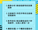 视频号运营实战课2.0,目前市面上最新最全玩法,快速吸粉吸金(10节视频)-赚金金-技能学习分享