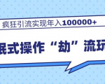 团队内部课程,流氓式操作“劫”流玩法,疯狂引流实现年入100000+-赚金金-技能学习分享