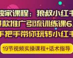 狼叔小红书爆款推广引流训练课6.0,手把手带你玩转小红书-赚金金-技能学习分享