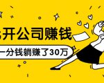 0元开公司赚钱,不花一分钱几天躺赚了30多万,详细操作流程!-赚金金-技能学习分享