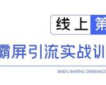 龟课百度霸屏引流实战训练营线上第1期,快速获取百度流量,日引500+精准粉-赚金金-技能学习分享
