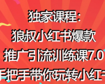 狼叔小红书爆款推广引流训练课7.0,手把手带你玩转小红书-赚金金-技能学习分享