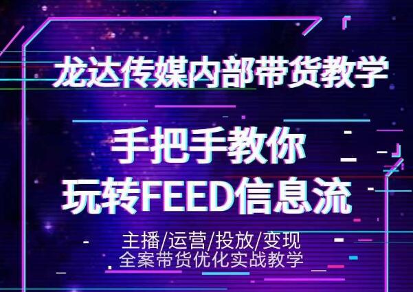 龙达传媒内部抖音带货密训营：手把手教你玩转抖音FEED信息流，让你销量暴增-赚金金-技能学习分享