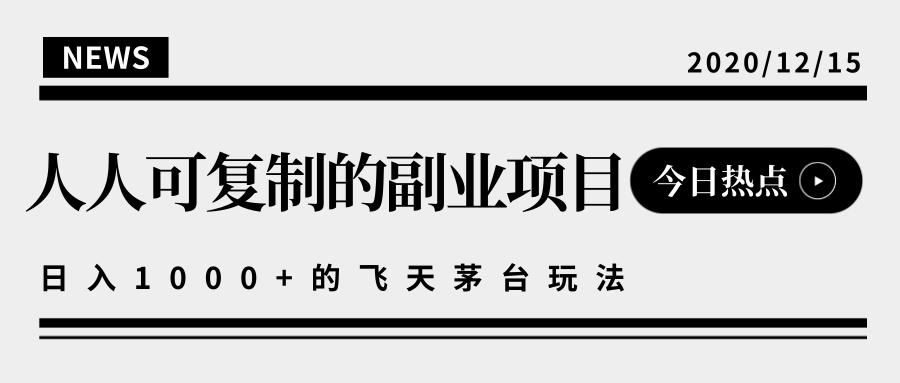揭秘人人可复制的副业项目，能够实现日入10000+的撸飞天茅台玩法-赚金金-技能学习分享