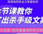 张根视频破局吸金文案班:节节课教你写出杀手级文案(附67页文案训练手册)-赚金金-技能学习分享