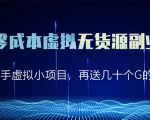 淘宝零成本虚拟无货源副业项目2.0 一个店铺可以产出5000左右的纯利润-赚金金-技能学习分享