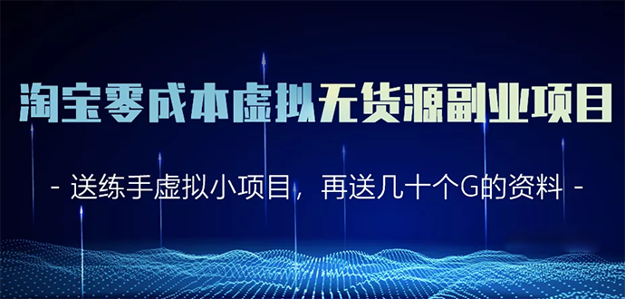淘宝零成本虚拟无货源副业项目2.0 一个店铺可以产出5000左右的纯利润-赚金金-技能学习分享