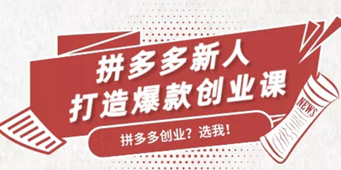 拼多多新人打造爆款创业课：快速引流持续出单，适用于所有新人-赚金金-技能学习分享