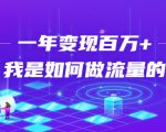 不会引流?强子:一年变现百万+,我是如何做流量的?-赚金金-技能学习分享