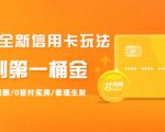 2021全新信用卡玩法：快速提额/0首付买房/套现生财，赚到第一桶金-赚金金-技能学习分享