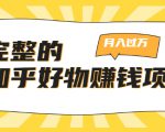 完整的知乎好物赚钱项目:轻松月入过万-可多账号操作,看完即刻上手-赚金金-技能学习分享