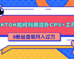 详细解析TIKTOK如何利用海外CPS+工具0粉丝轻松变现月入过万-赚金金-技能学习分享