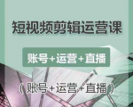 南小北短视频剪辑运营课:账号+运营+直播,零基础学习手机剪辑【视频课程】-赚金金-技能学习分享