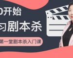 红娘子·从0开始学习剧本杀，你的第一堂剧本杀入门课 简单易懂 市场需求大-赚金金-技能学习分享