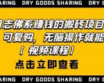 强子日志佛系赚钱的搬砖项目,需求大,可复购,无脑操作就能收钱-赚金金-技能学习分享