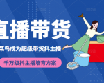 3天从菜鸟成为超级带货抖主播,千万级抖主播培育方案(价值980元)-赚金金-技能学习分享