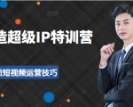 超级IP特训营:表演表达、高效输出优质短视频运营技巧,价值999元-赚金金-技能学习分享