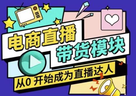 大鹏·电商直播带货课,系统学习直播带货各环节技巧和套路-赚金金-技能学习分享
