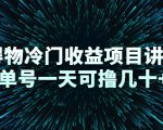 得物冷门收益项目讲解，单号一天可撸几十+-赚金金-技能学习分享