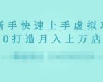 2022年虚拟项目实战指南,新手从0打造月入上万店铺-赚金金-技能学习分享