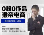 猴帝电商直播起号课，零粉零作品开播底层逻辑，直播五天打爆广场流量-赚金金-技能学习分享