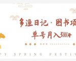 多渔日记·图书项目，无货源图书模式，纯搬运，单号月入4000+-赚金金-技能学习分享