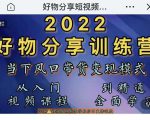 萌飞好物·2022抖音好物分享训练营,当下风口带货变现模式,从入门到精通-赚金金-技能学习分享
