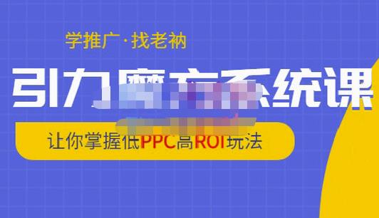 老衲·引力魔方系统课,让你掌握低PPC高ROI玩法,价值299元-赚金金-技能学习分享