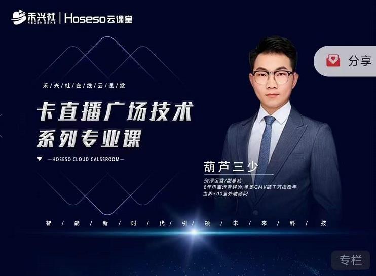 禾兴社·卡直播广场技术系列专业课,目前最强最全直播广场技术-赚金金-技能学习分享
