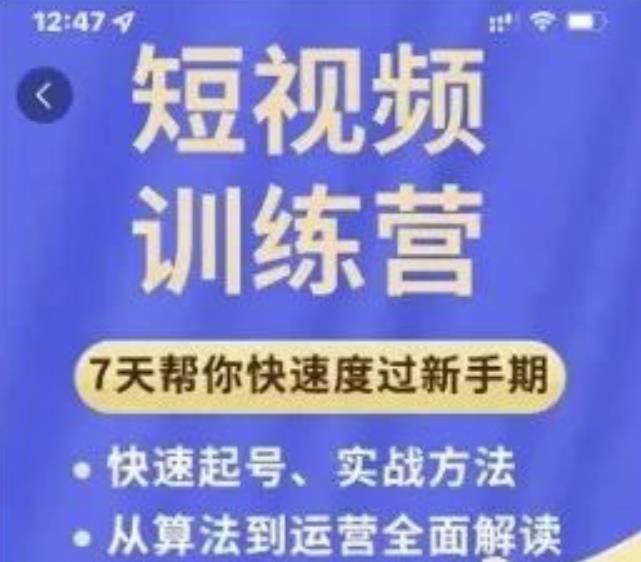 成哥从入门到精通7天短视频运营训练营,理论、实战、创新共42节课-赚金金-技能学习分享