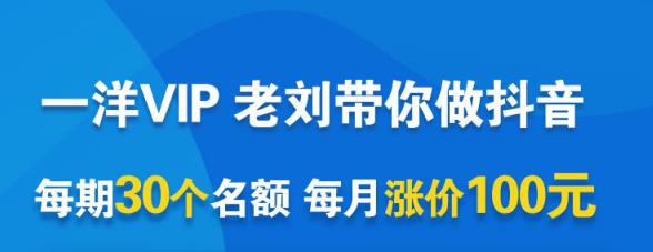 一洋电商抖音VIP,每月集训课+实时答疑+资源共享+联盟合作价值580元-赚金金-技能学习分享