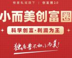 肖厂长创富圈2.0之【小而美创富圈】,108招科学创富底层逻辑,让你少采坑涨利润-赚金金-技能学习分享