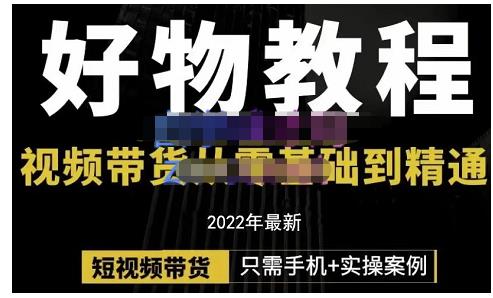 锅锅老师好物分享课程:短视频带货从零基础到精通,只需手机+实操-赚金金-技能学习分享