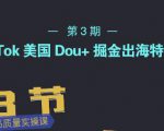 TikTok美国Dou+掘金出海特训营,美国dou+成功投放95%-赚金金-技能学习分享