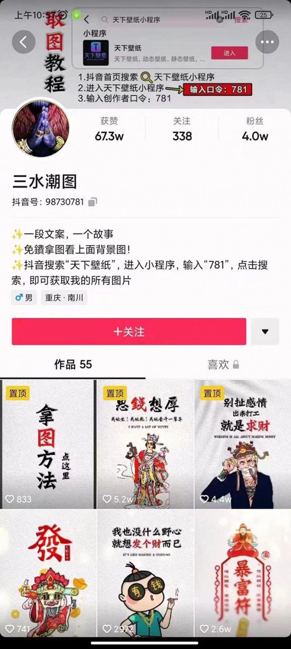 国潮壁纸变现项目,新手可操作日赚200+【素材+软件+教程】-赚金金-技能学习分享
