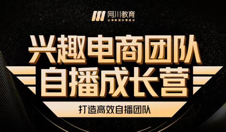 兴趣电商团队自播成长营,解密直播流量获取承接放大的核心密码-赚金金-技能学习分享