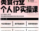 美食行业个人IP实操课,对于普通人而言,带货美食零食是离变现非常近的选择-赚金金-技能学习分享